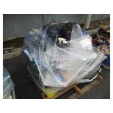 PALLET WITH ASSORTED UMBRELLAS & CAMPING ITEMS