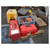 PALLET WITH ASSORTED TOOLBOXES