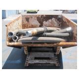 METAL DUMP HOPPER WITH ASSORTED PUMP HOSES
