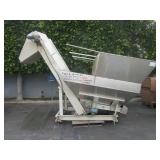 STAINLESS STEEL HOPPER FEED CONVEYOR SYSTEM