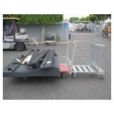 LOT WITH FLAT CART & CUSHIONED BED FRAME