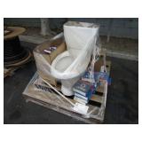 PALLET WITH TOILET & BALL BEARINGS