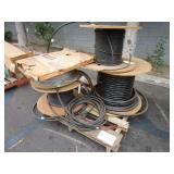 LOT OF SPOOLS WITH CABLES