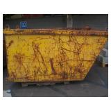 METAL HOPPER WITH ASSORTED CAR PARTS