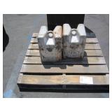 PALLET WITH 2 500 LB COUNTER WEIGHTS