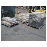 3 PALLETS WITH CROSS MEMBERS & WIRE MESH RACKS