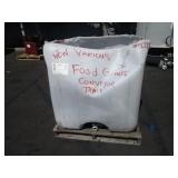 TOTE WITH FOOD GRADE CONVEYOR TRACKS