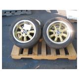 PALLET WITH 4 4 WHEELS & RIMS