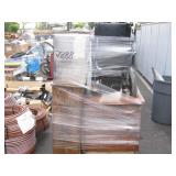 PALLET OF WOODEN CABINETS & ELECTRIC WHEELCHAIR