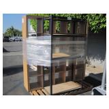 LOT WITH 2 LARGE WOODEN SHELVES