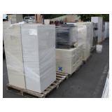 ROW OF ASSORTED FILING CABINETS