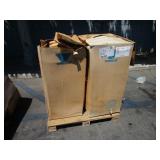 PALLET WITH SCHOOL CHAIR BACKINGS