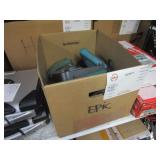 BOX WITH MAKITA DC18RA RAPID BATTERY CHARGERS FOR