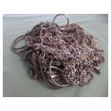 1 BAG W/SILVER TONE NECKLACES
