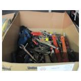 BOX WITH ASSORTED HAND TOOLS
