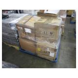 PALLET WITH DECORATIVE FLOWERS