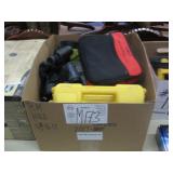 BOX WITH BINOCULARS & CAR EMERGENCY KIT