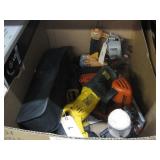 BOX OF ASSORTED POWER TOOLS