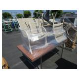 LOT WITH TABLE & OUTDOOR CHAIRS: