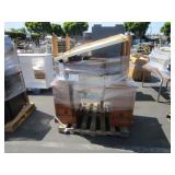 LOT WITH DESK, CANVAS & TABLE: