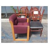 LOT WITH PADDED CHAIRS