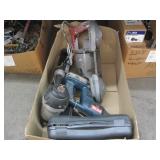 LOT WITH BAND SAW, NAIL GUN & GAS RANGE