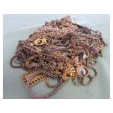 1 BAG W/GOLD TONE NECKLACES