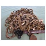 1 BAG W/GOLD TONE NECKLACES