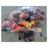1 BAG W/EARRINGS, PINS