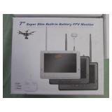 1 LOT W/7" SUPER SLIM BUILT IN BATTERY FPV