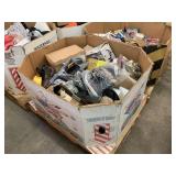 LOT WITH ASSORTED SHOES, TOYS & ELECTRIC KETTLE