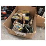 BOX WITH TOOL BOX, TOOL POUCH & SHOVEL