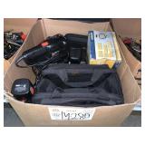 BOX WITH 500 WATT HALOGEN WORK LIGHT, BLACK