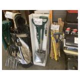 2 LOT WITH STAINLESS STEEL SHOVELS & FORKS