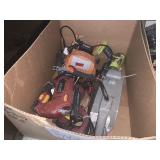 BOX WITH ASSORTED POWER TOOLS