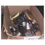 BOX WITH ASSORTED PORTER CABLE TOOLS