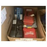 BOX WITH WAGNER POWER PAINTER, AKRO MILS TOOLBOX,
