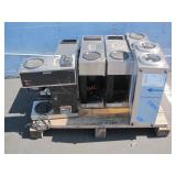 PALLET WITH 6 BUNN COMMERCIAL COFFEE MAKERS