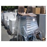 LOT OF PLASTIC SCHOOL CHAIRS