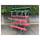 LOT WITH 3 FIBER GLASS PICNIC TABLES