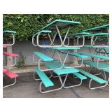 LOT WITH 3 FIBER GLASS PICNIC TABLES