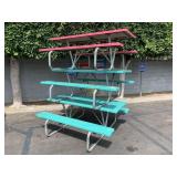 LOT WITH 3 FIBER GLASS PICNIC TABLES