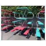 LOT WITH 3 FIBER GLASS PICNIC TABLES