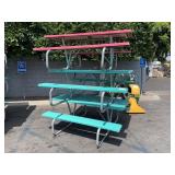 LOT WITH 3 FIBER GLASS PICNIC TABLES