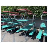 LOT WITH 3 FIBER GLASS PICNIC TABLES