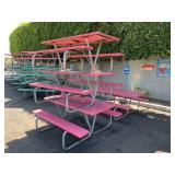 LOT WITH 4 FIBER GLASS PICNIC TABLES