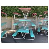 LOT WITH 3 FIBER GLASS PICNIC TABLES