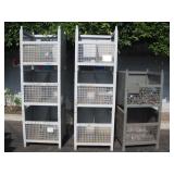3 STORAGE RACK WITH MISCELLANEOUS NUTS & BOLTS
