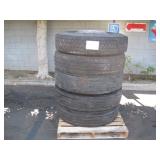 PALLET WITH 5 MICHELIN TRUCK TIRES