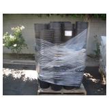PALLET OF BLACK PLASTIC POTS